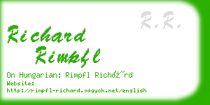 richard rimpfl business card